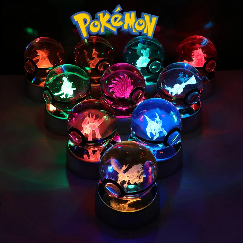 Model Kit Rayquaza - Pokemon 3D คริสตัลบอลรูปของเล่น Pokeball Gengar Gyarados