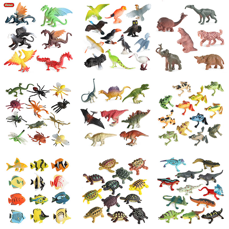 Model Kit Lizard - Oenux Wild Ocean แมลงสัตว์ชุดตัวเลขการกระทำเต่ากบปลา Lizard นกผีเสื้อไดโนเสาร์ชุดเด็กการศึกษาของเล่นคริสต์มาส