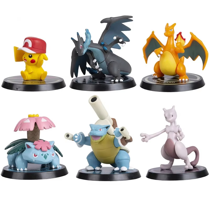 Model Kit Rayquaza - โปเกมอน 6 ชิ้น/ชุด ฟิกเกอร์อนิเมะ พิคาชู ขนาด