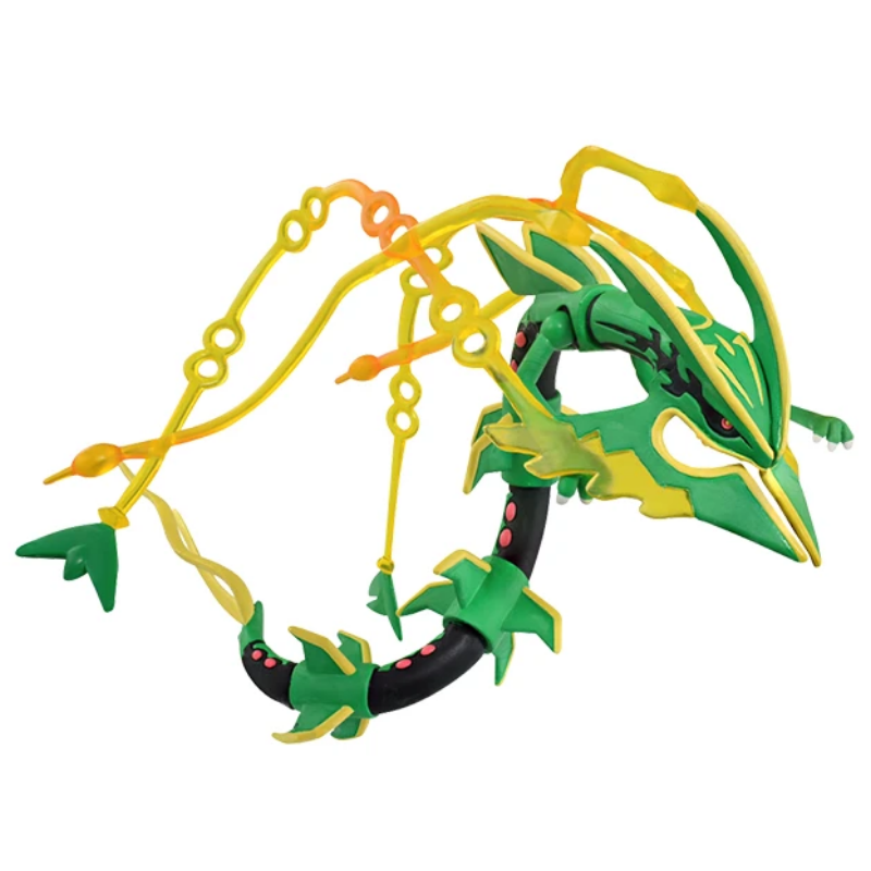 Model Kit Rayquaza - ฟิกเกอร์โปเกมอนรุ่นลิมิเต็ดอิดิชั่นจาก TOMY ซีรีส์ ML เมกะเรควาซ่า รูปลักษณ์สวยงาม