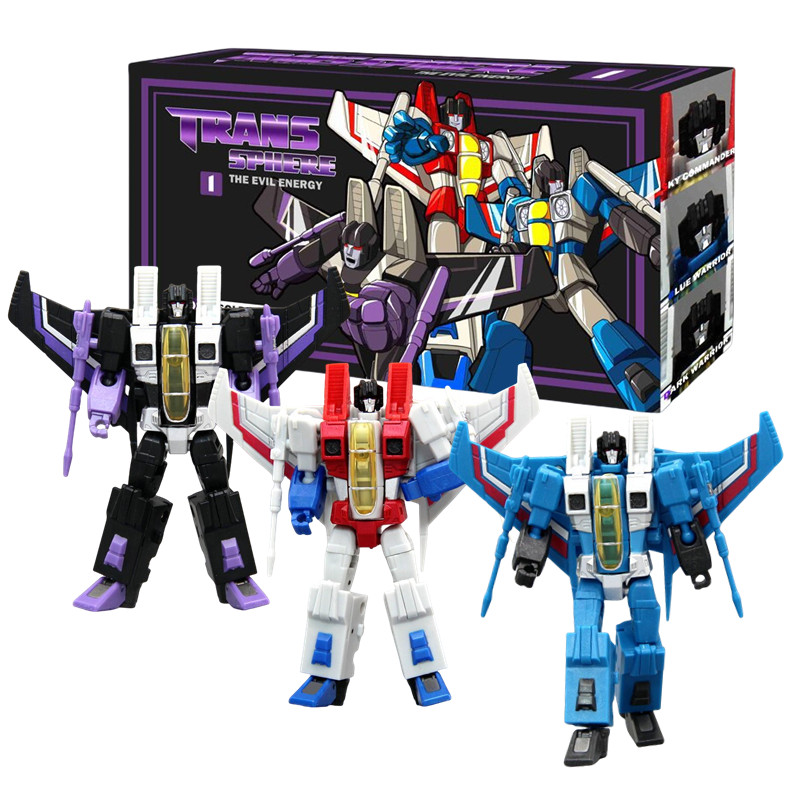 Model Kit Robot - 3 ชิ้น/กล่องหุ่นยนต์ Transformation ของเล่น G1 การ์ตูนเที่ยวบินทีม