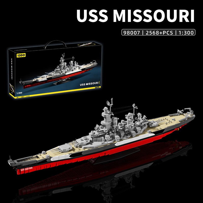 Model Kit Uss Missouri - ชุดตัวต่อเรือรบยุคสงครามโลกครั้งที่ 2 รุ่นยูเอสเอส มิสซูรี อัตราส่วน 1:300