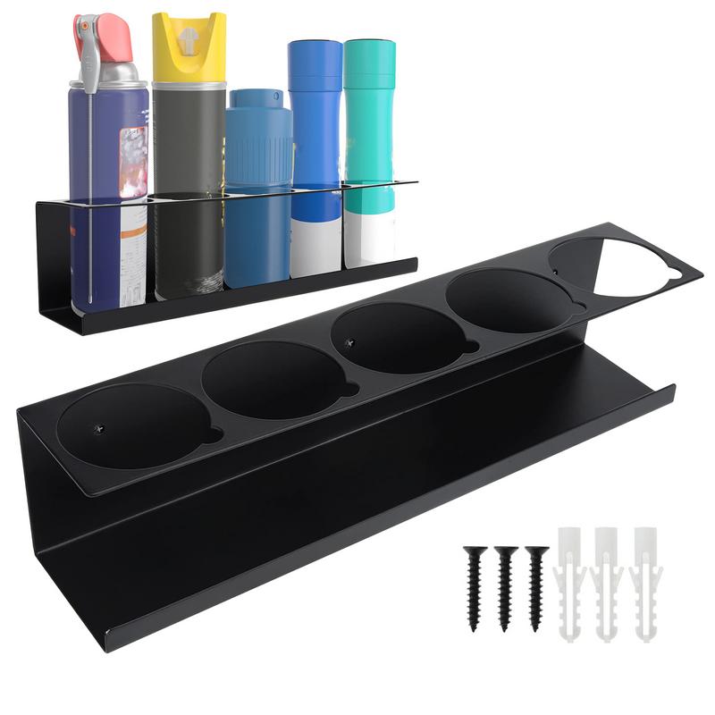 Spray Can Lacquer - ชั้นเก็บสารหล่อลื่นสีพ่นชั้นวางกระป๋องเหล็กพ่นละอองลอยออแกไนเซอร์แร็คที่วางขวดน้ำติดรถจักรยานสเปรย์ละอองลอย5รู
