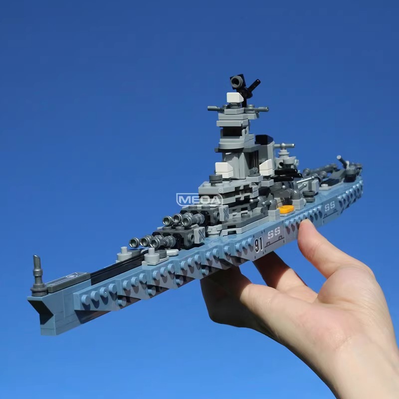 Model Kit Uss Missouri - ชุดตัวต่อเรือรบ USS Missouri BB-63 จำนวน 630
