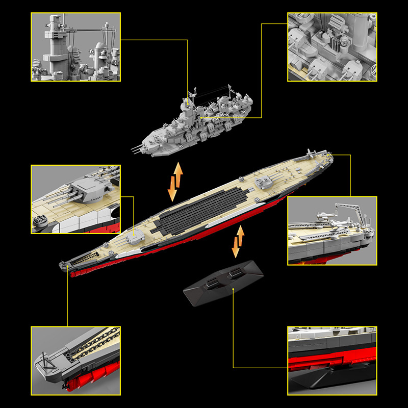 ชุดตัวต่อเรือรบยุคสงครามโลกครั - Model Kit Uss Missouri บทวิจารณ์และราคา