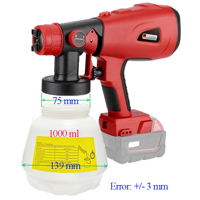 1000ml ไฟฟ้าไร้สายสเปรย์ปืนอะไ - Spray Can Lacquer บทวิจารณ์และราคา