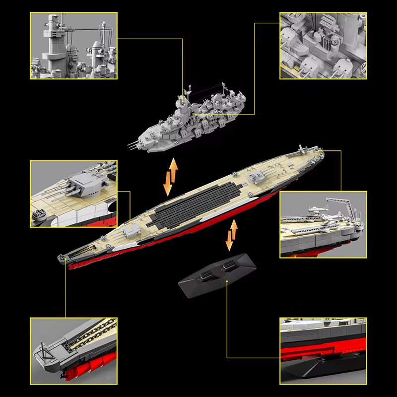 2568 ชิ้น USS มิสซูรี่เรือรบโม - Model Kit Uss Missouri บทวิจารณ์และราคา