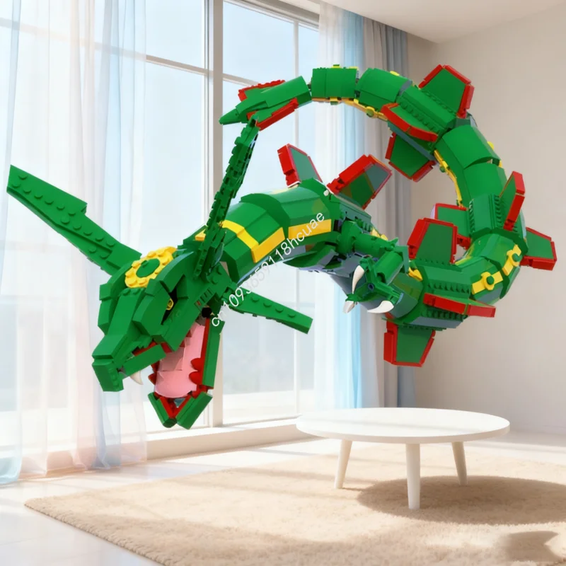 1417 ชิ้น MOC โปเกมอน เรควาซ่า - Model Kit Rayquaza บทวิจารณ์และราคา