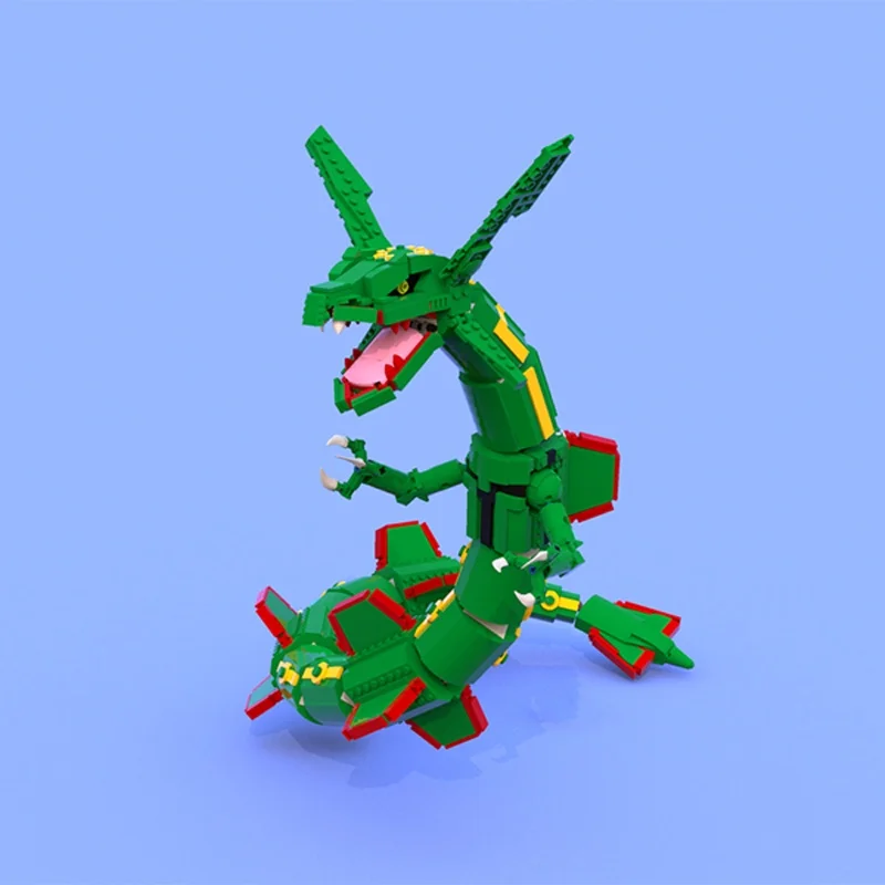 1417 ชิ้น MOC โปเกมอน เรควาซ่า - Model Kit Rayquaza บทวิจารณ์และราคา