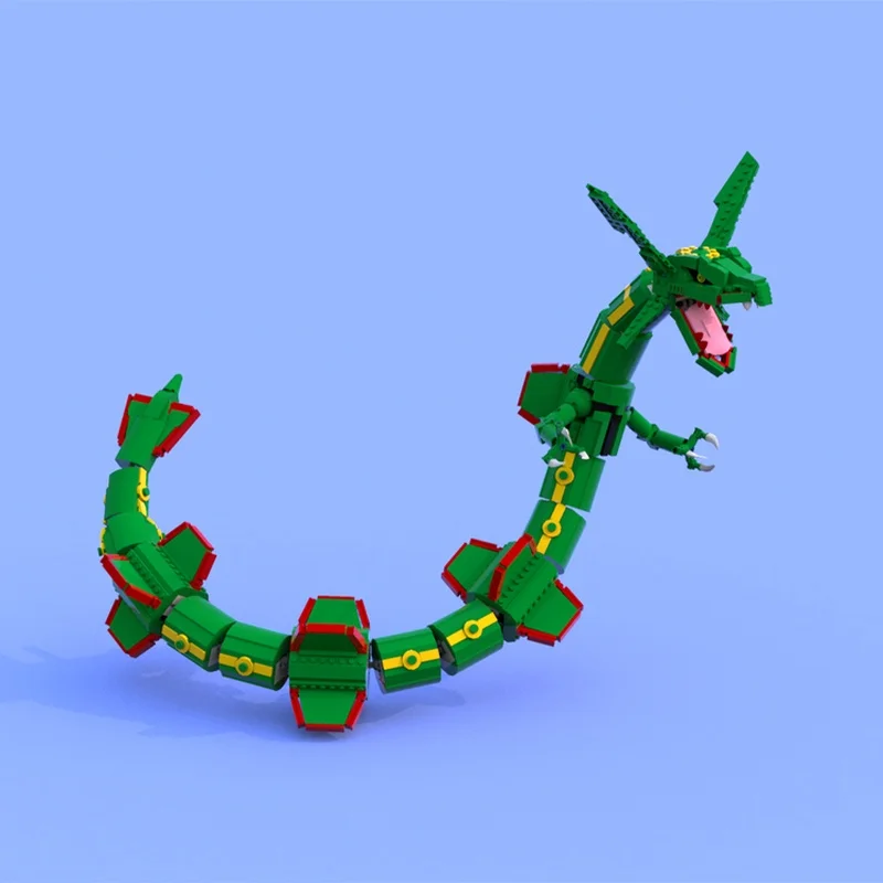1417 ชิ้น MOC โปเกมอน เรควาซ่า - Model Kit Rayquaza บทวิจารณ์และราคา