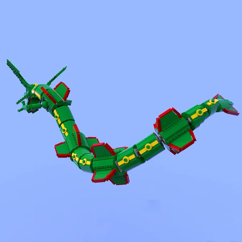 1417 ชิ้น MOC โปเกมอน เรควาซ่า - Model Kit Rayquaza บทวิจารณ์และราคา